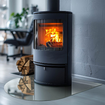 Onderplaat kachel halfovale Kleur Lichtgroen