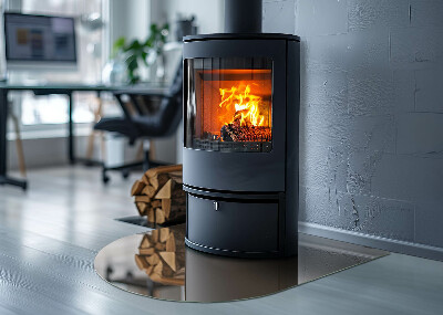 Onderplaat kachel halfovale Kleur Bruin