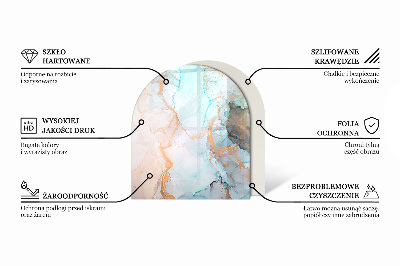 Onderplaat kachel halfovale Kleur Lichtbruin