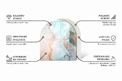 Onderplaat kachel halfovale Kleur Lichtbruin