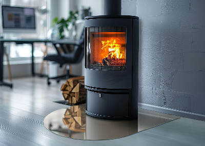 Onderplaat kachel halfovale Kleur beige