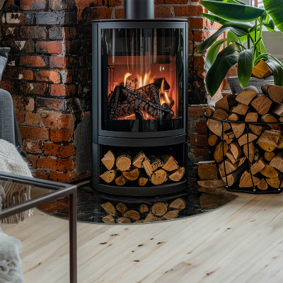 Onderplaat kachel kwart Geavanceerd marmerpatroon