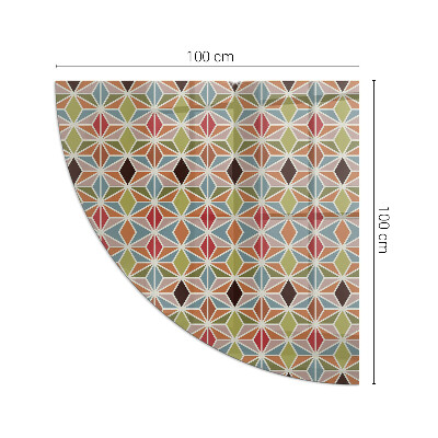 Kachel vloerplaat kwart Geometrische rasters in vormen