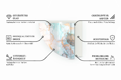 Onderplaat kachel kwart Golven en lijnen in een abstracte stijl