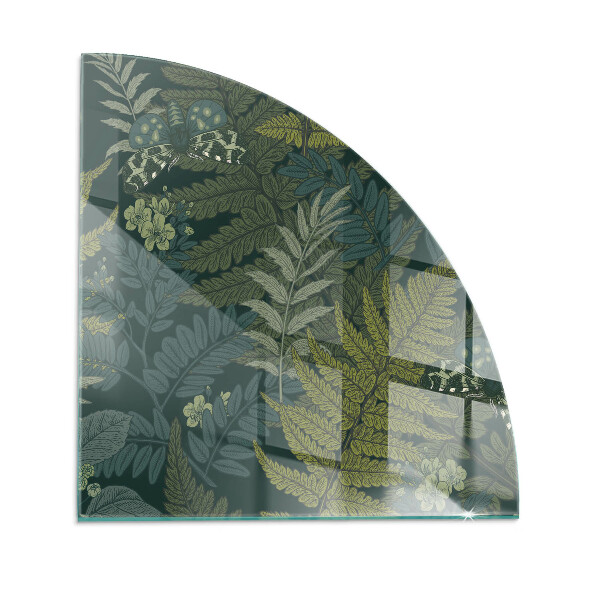 Onderplaat kachel kwart Bloemeninspiraties met vlinders