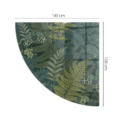 Onderplaat kachel kwart Bloemeninspiraties met vlinders