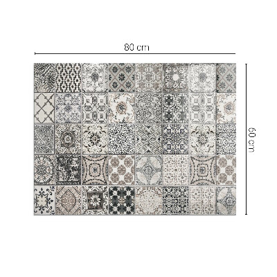 Onderplaat kachel rechthoekige Stijlvolle tegelpatronen