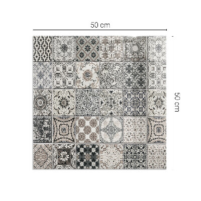 Onderplaat kachel rechthoekige Stijlvolle tegelpatronen