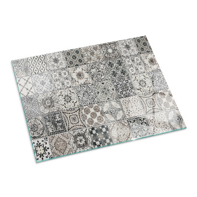 Onderplaat kachel rechthoekige Stijlvolle tegelpatronen