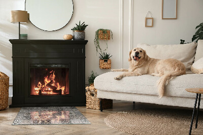 Onderplaat kachel rechthoekige Stijlvolle tegelpatronen