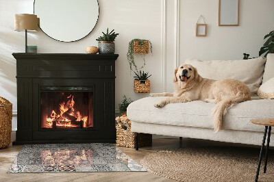 Onderplaat kachel rechthoekige Stijlvolle tegelpatronen