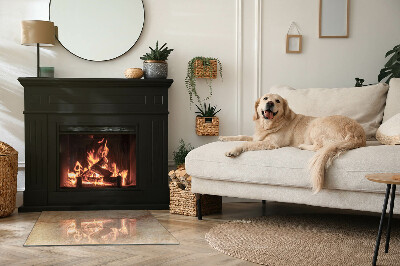 Onderplaat kachel rechthoekige Authentiek steenmotief