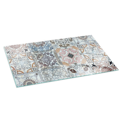 Onderplaat kachel rechthoekige Mozaïektegels met patroon