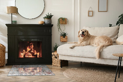 Onderplaat kachel rechthoekige Mozaïektegels met patroon