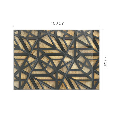 Kachel vloerplaat rechthoekige Geometrische patronen met een houten achtergrond