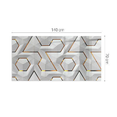 Onderplaat kachel rechthoekige Abstract 3D-patroon