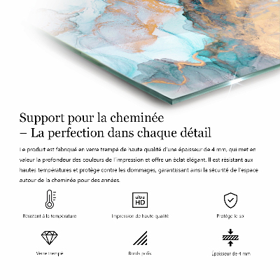 Onderplaat kachel rechthoekige Abstract 3D-patroon