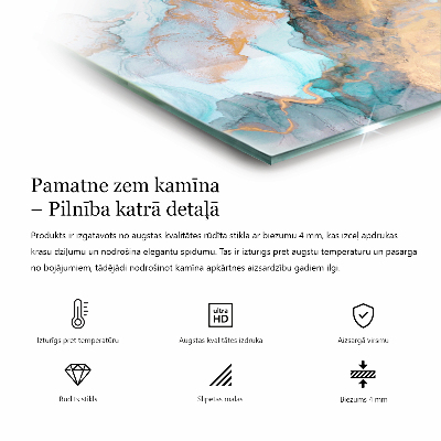 Onderplaat kachel rechthoekige Abstract 3D-patroon