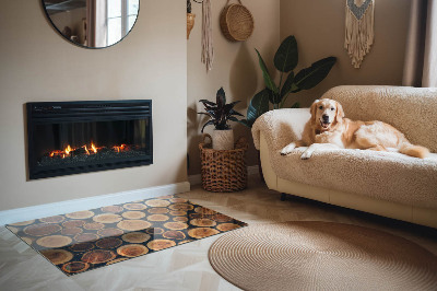 Kachel vloerplaat rechthoekige Een doos met een ingekerfd houtmotief