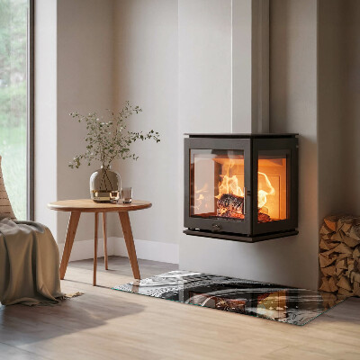 Kachel vloerplaat rechthoekige Lijnen en golven in een moderne versie