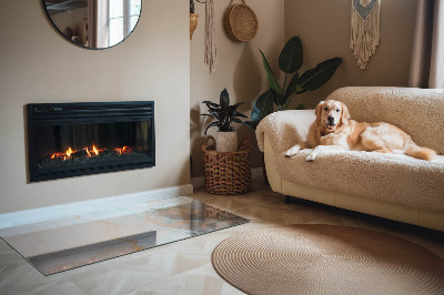 Onderplaat kachel rechthoekige Abstracte kleurgolven