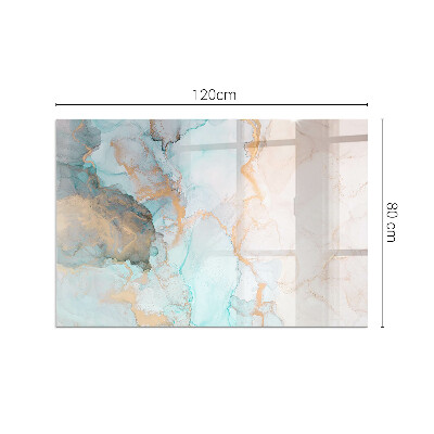 Onderplaat kachel rechthoekige Abstracte kleurgolven