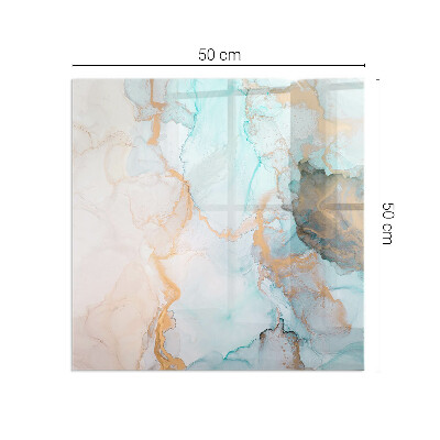 Onderplaat kachel rechthoekige Abstracte kleurgolven