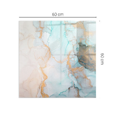 Onderplaat kachel rechthoekige Abstracte kleurgolven