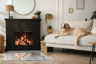 Onderplaat kachel rechthoekige Abstracte kleurgolven