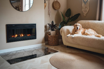 Onderplaat kachel rechthoekige Natuursteenmotief