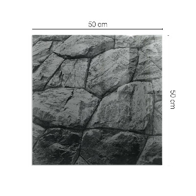 Onderplaat kachel rechthoekige Natuursteenmotief