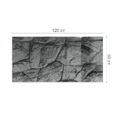 Onderplaat kachel rechthoekige Natuursteenmotief