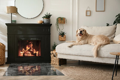 Onderplaat kachel rechthoekige Natuursteenmotief
