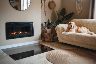 Onderplaat kachel rechthoekige Kleur Donker Grafiet