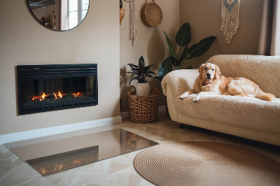 Onderplaat kachel rechthoekige Kleur Bruin