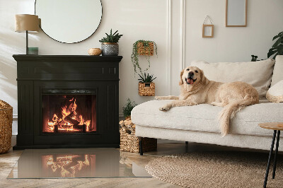 Onderplaat kachel rechthoekige Kleur Bruin