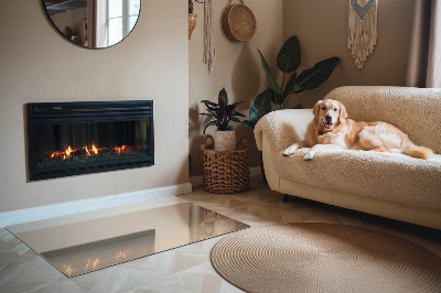 Onderplaat kachel rechthoekige Kleur beige