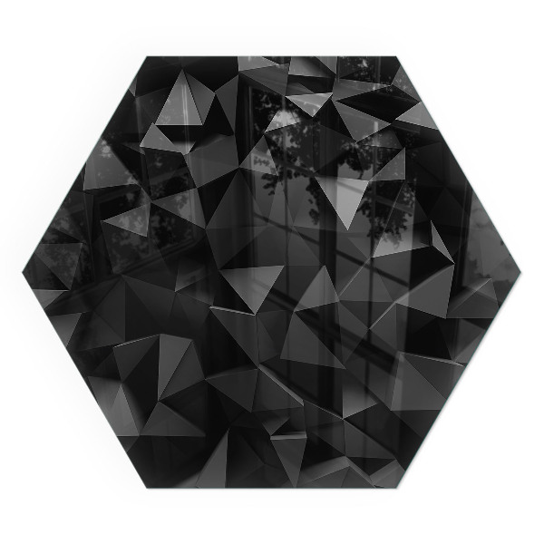 Zeshoekig vloerplaat voor houtkachel Driedimensionaal geometrisch patroon