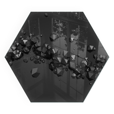 Zeshoekig vloerplaat voor kachel Wolkenvormen in een abstracte compositie