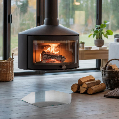 Zeshoekig onderplaat kachel Stijl met betoneffect