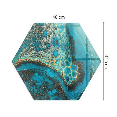 Zeshoekig vloerplaat voor kachel Een expressief motief met een organische vorm.