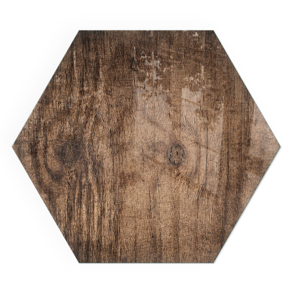 Zeshoekig vloerplaat voor kachel Hout in een natuurlijke stijl