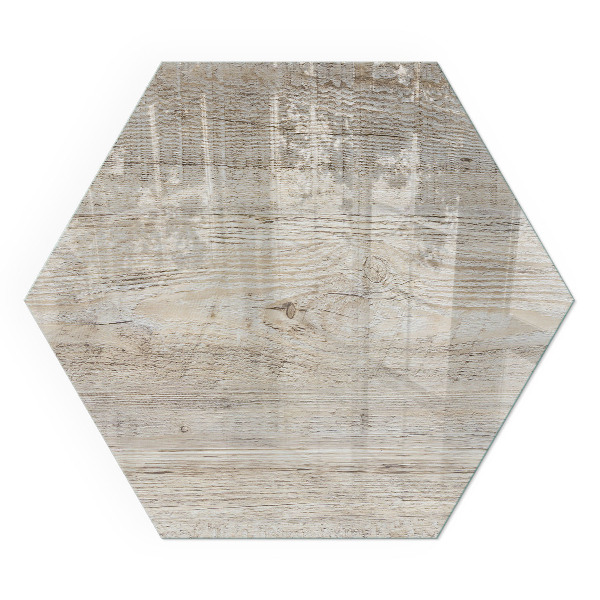 Zeshoekig onderplaat kachel Fijne textuur van licht hout