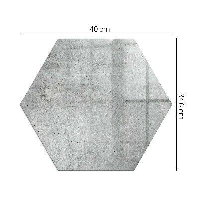 Zeshoekig vloerplaat voor kachel Ruw betonmotief
