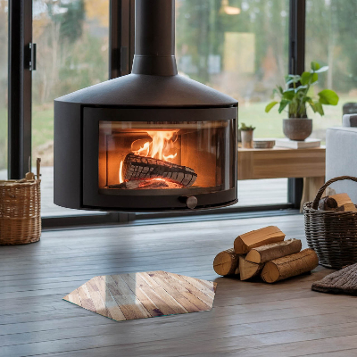 Zeshoekig vloerplaat voor houtkachel Bordenpatroon in een harmonieuze opstelling