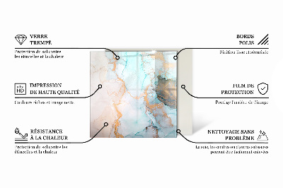 Zeshoekig vloerplaat voor houtkachel Abstract patroon met een unieke structuur