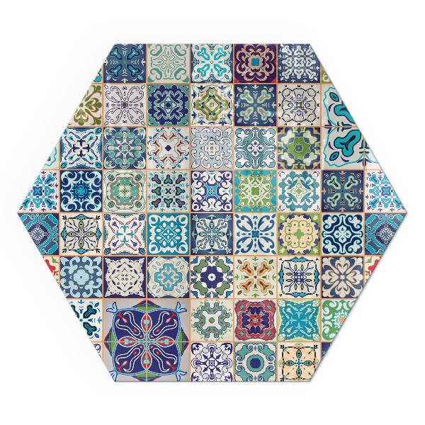 Zeshoekig vloerplaat voor kachel Mozaïek in diverse vormen