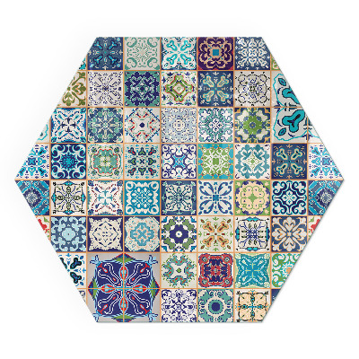 Zeshoekig vloerplaat voor kachel Mozaïek in diverse vormen