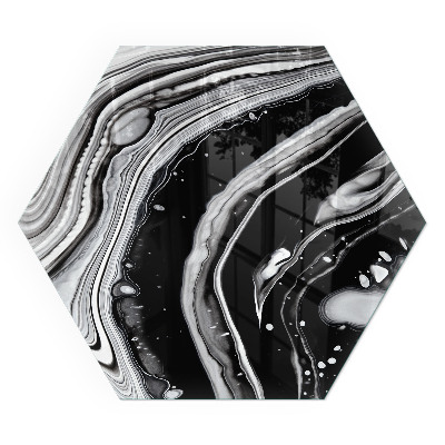 Zeshoekig vloerplaat voor kachel Lijnen en golven in een moderne uitvoering