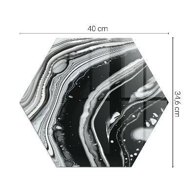 Zeshoekig vloerplaat voor kachel Lijnen en golven in een moderne uitvoering